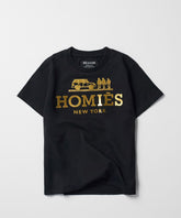 Kids Mini Homies Foil Short Sleeve Tee - Black