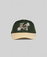 LA Embroidery Trucker Hat - Olive Green