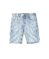 Kid Mini Bandit Frayed Denim Short - Light Blue