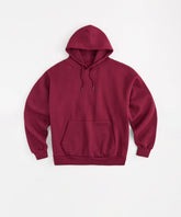 Essential Heavyweight Fleece Baggy Fit Comfy Hoodie - Burgundy