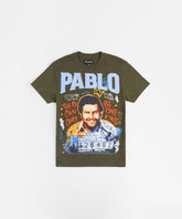 Pablo Graffiti Applique Short Sleeve Tee - Green