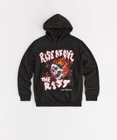 Rise Above Chenille Hoodie - Black
