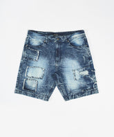 Wooster Destroyed Denim Shorts - Light Blue