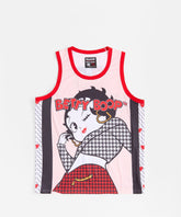 Plus Size Women Betty Boop Basketball Jersey - Pink