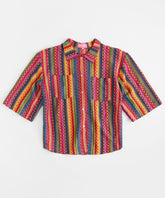 Plus Size Women Textured Shirt