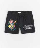 Women Anti Social Socialite Embroidered Short - Black