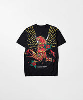 Phoenix Short Sleeve Graphic Print Tee - Black
