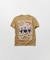 Burn Short Sleeve Graphic Print Tee - Khaki