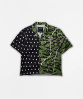 Dots And Camo Split Woven Short Sleeve Shirt