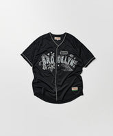 Brooklyn Mesh Baseball Jersey - Black