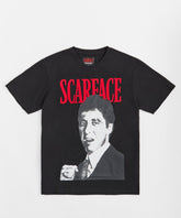 Scarface Poster Chenille Patched Short Sleeve Tee - Black