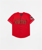 Scarface Baseball Button Up Jersey - Red