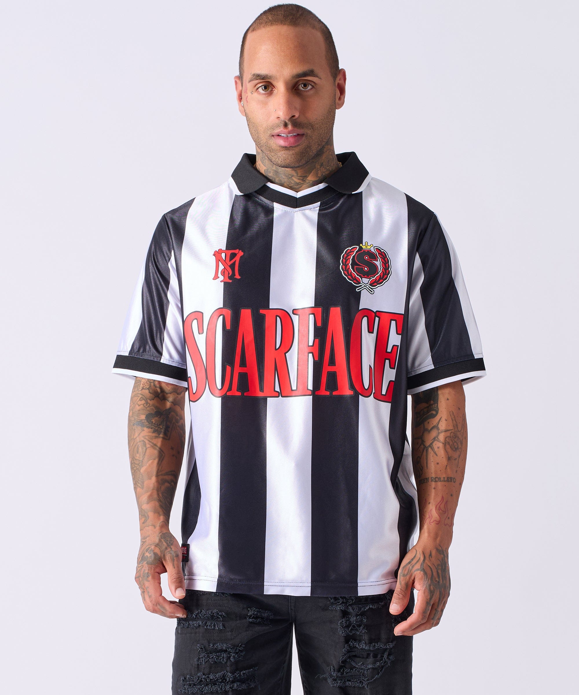 Scarface Soccer Jersey - Black&White