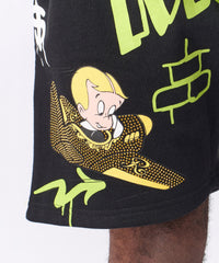 Richie Rich Rhinestone Short - Black
