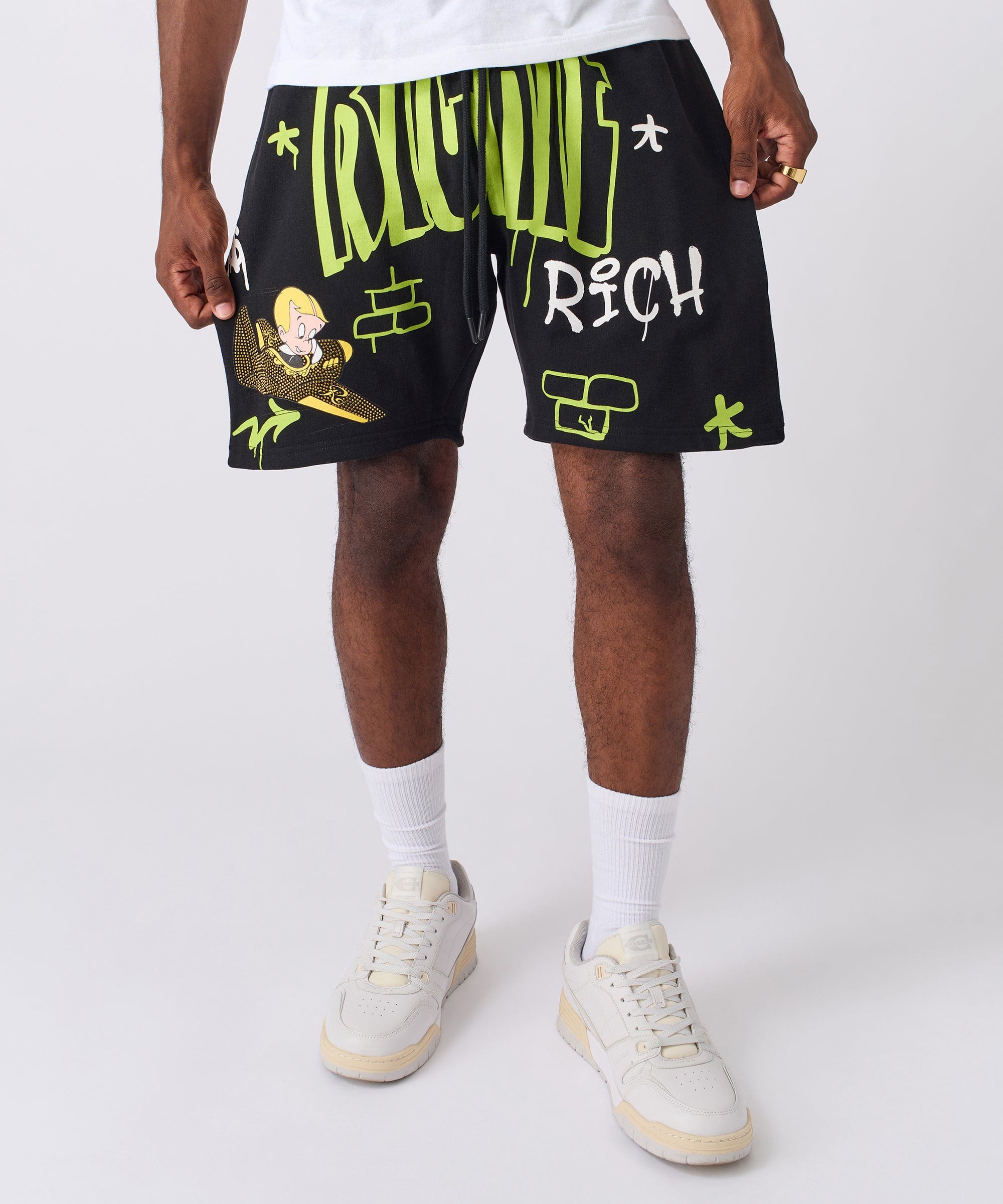 Richie Rich Rhinestone Short - Black