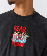 Stay Wild Embroidered Short Sleeve Tee - Charcoal