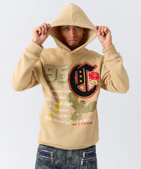Champion Chenille Patched Hoodie - Khaki
