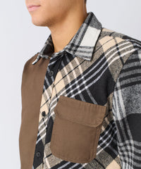 Snakes Flannel Long Sleeve Shirt - Grey