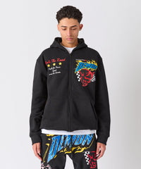 Dodge Demon Applique Full Zip Hoodie - Black