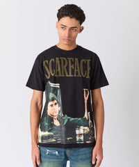 Scarface Rhinestones Short Sleeve Tee - Black