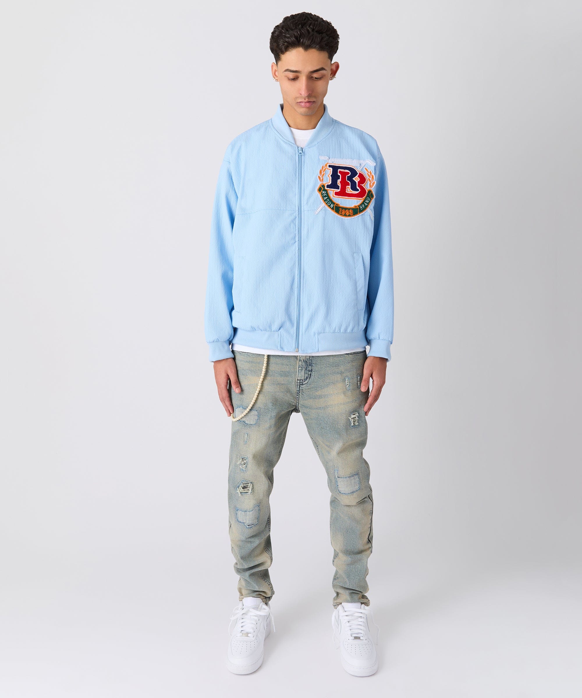 Coaches RB Applique Jacket - Light Blue
