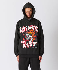 Rise Above Chenille Hoodie - Black