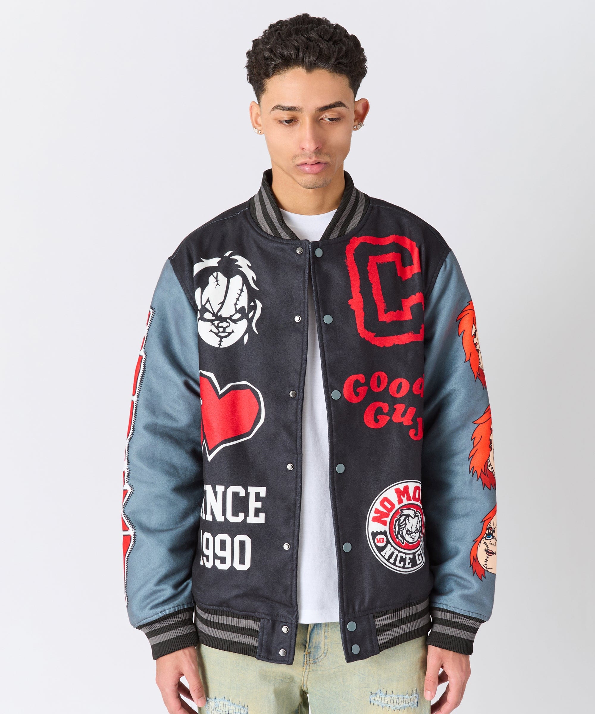 Chucky Nice Guy Varsity Jacket - Black