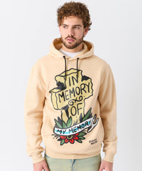In Memory Of Graphic Print Hoodie - Khaki