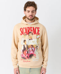 Scarface Say Hello Embroidered Patch Hoodie - Khaki