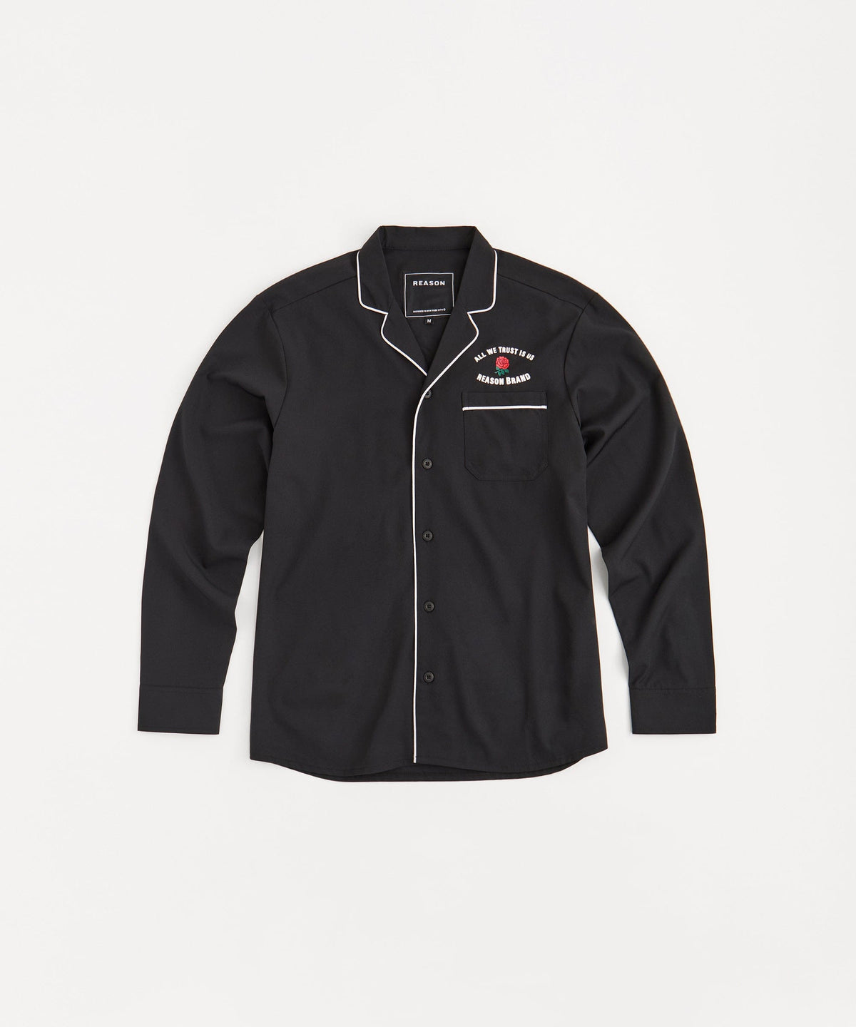 All We Trust Long Sleeve Woven Shirt - Black