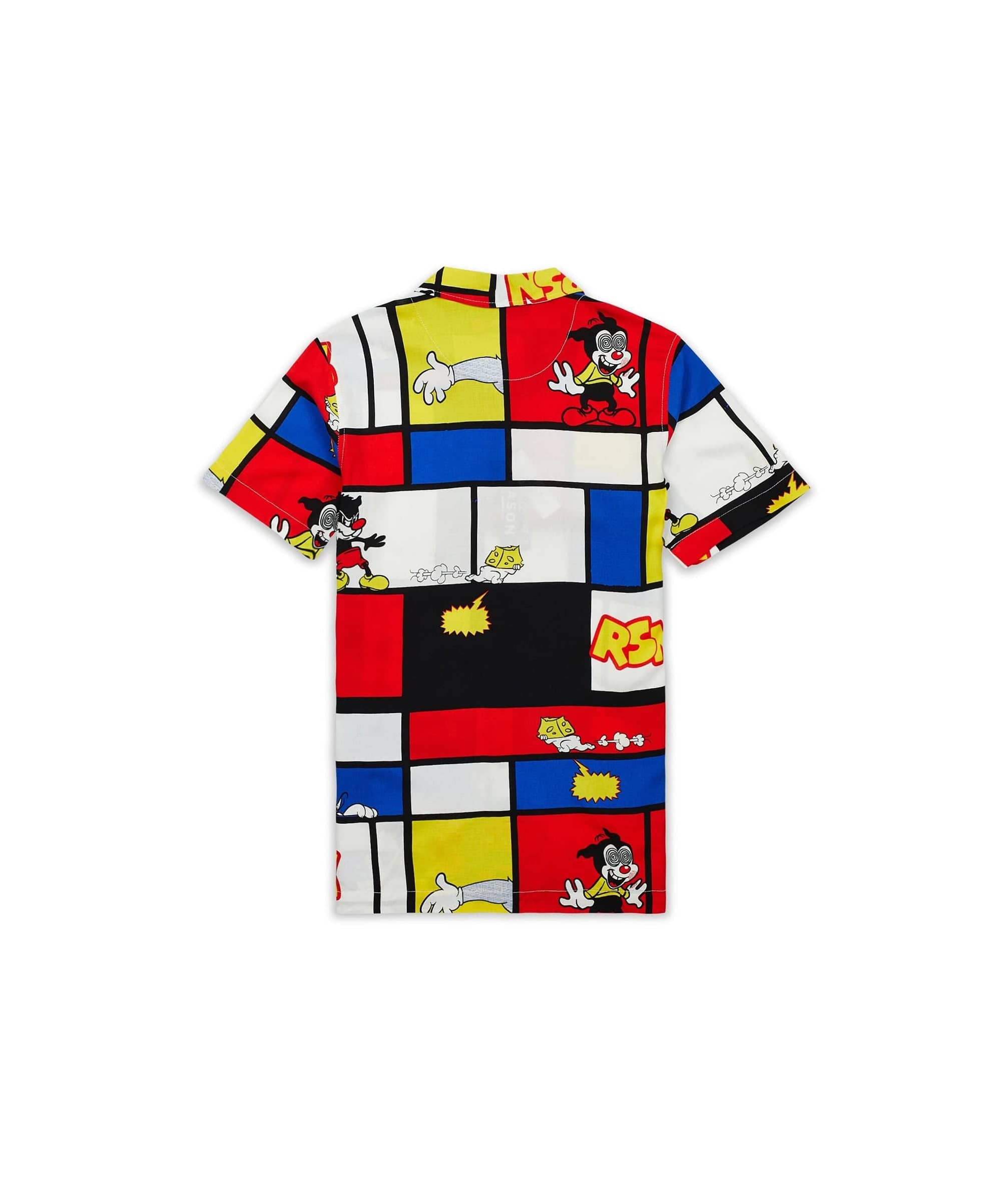 Plus Size Prank Allover Print Short Sleeve Shirt