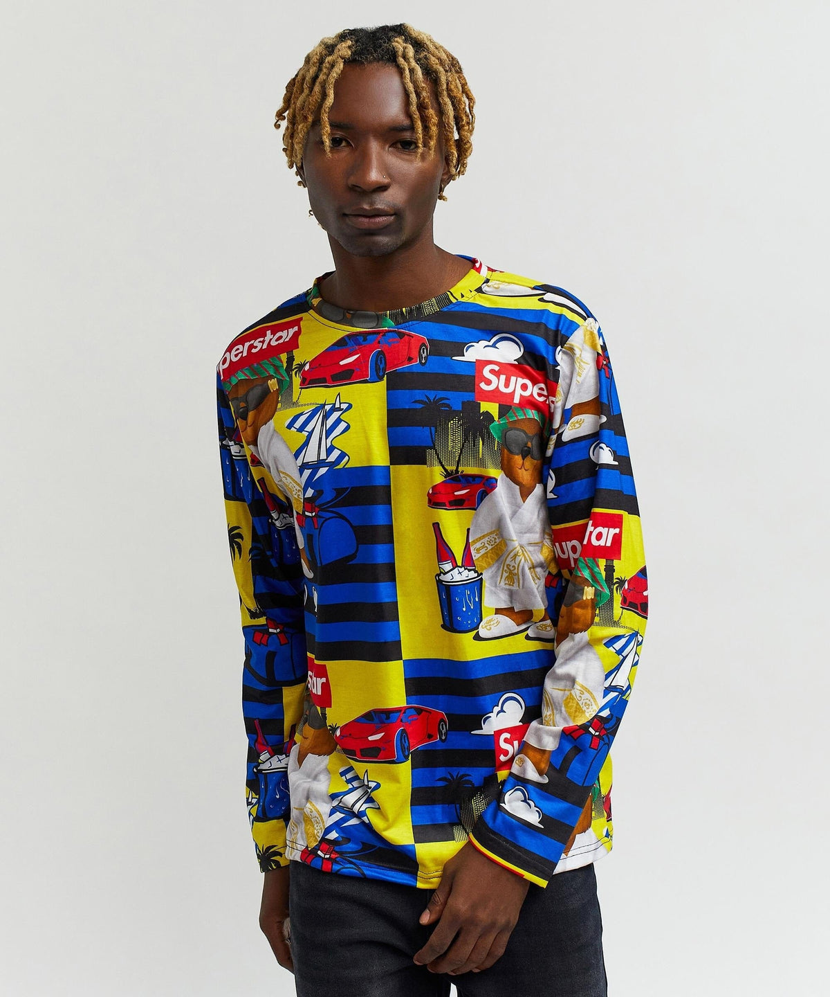 Superstar Allover Print Long Sleeve Tee