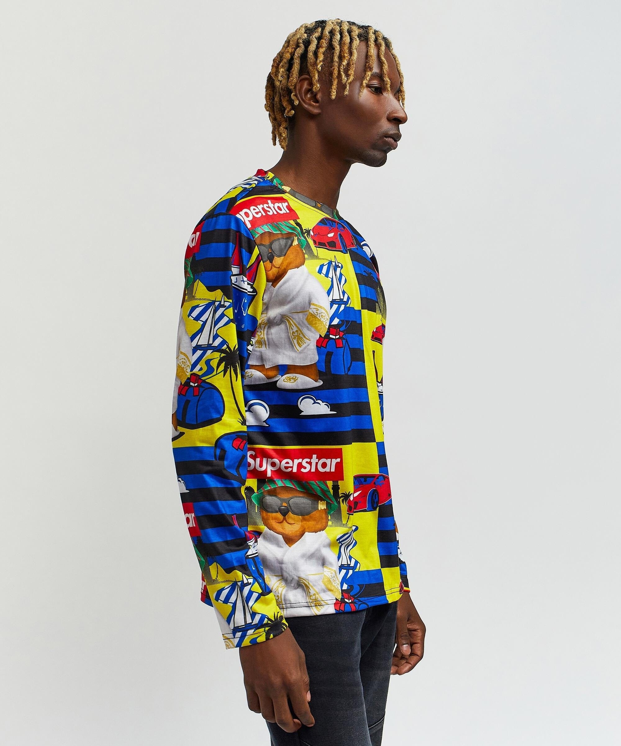 Superstar Allover Print Long Sleeve Tee