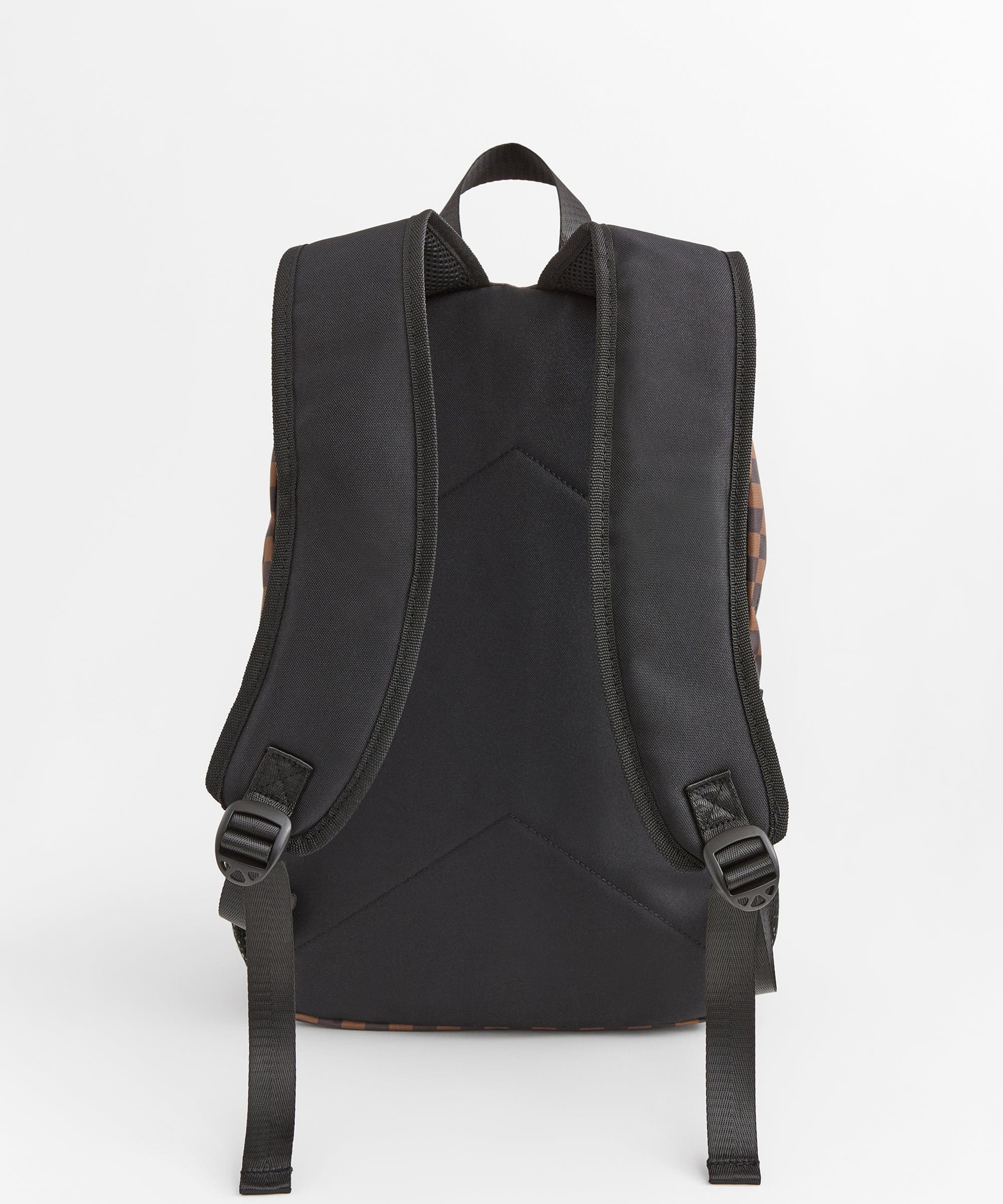 Do Not Cross Checkered Print Backpack