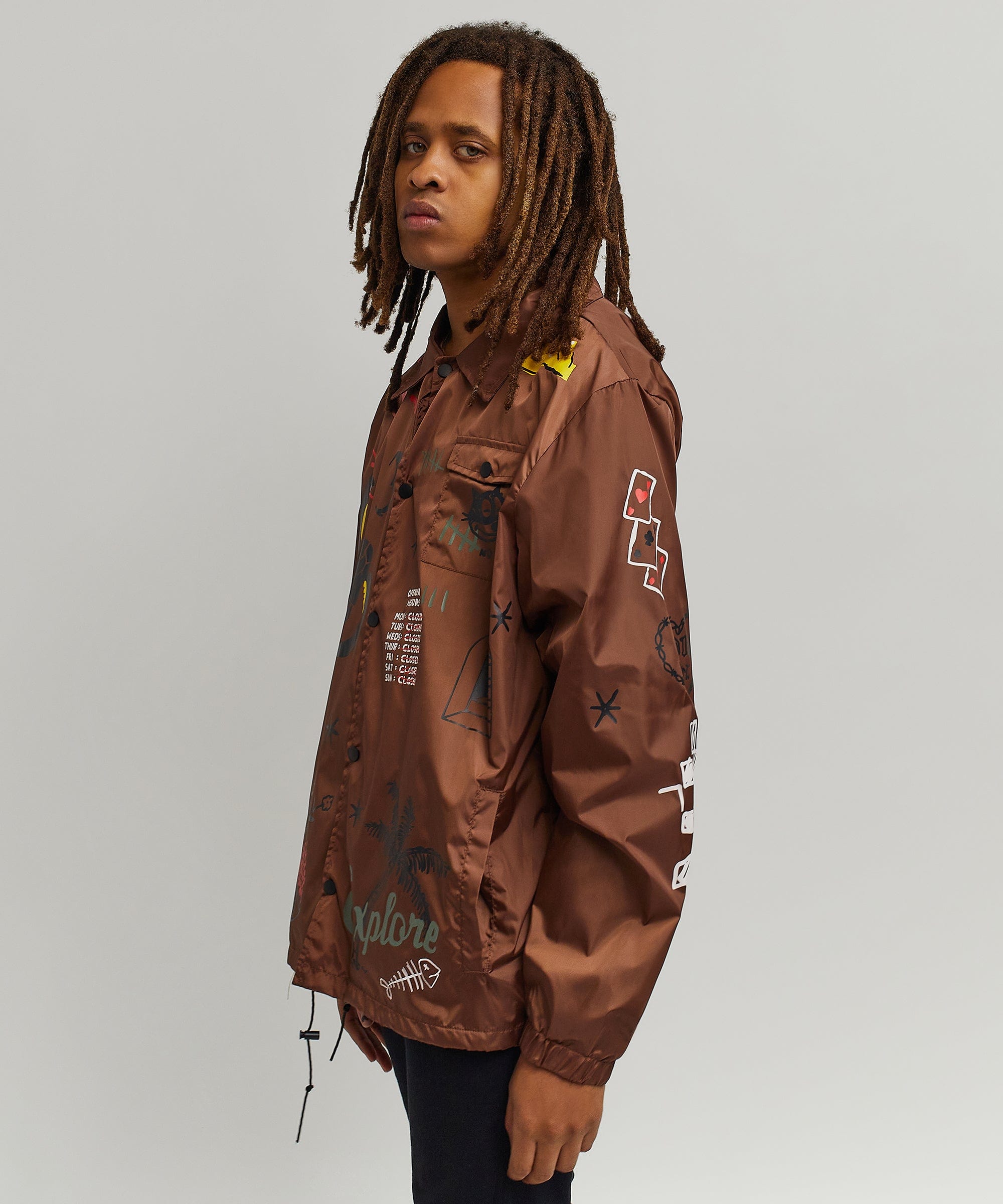 Gritty Coaches Jacket - Brown