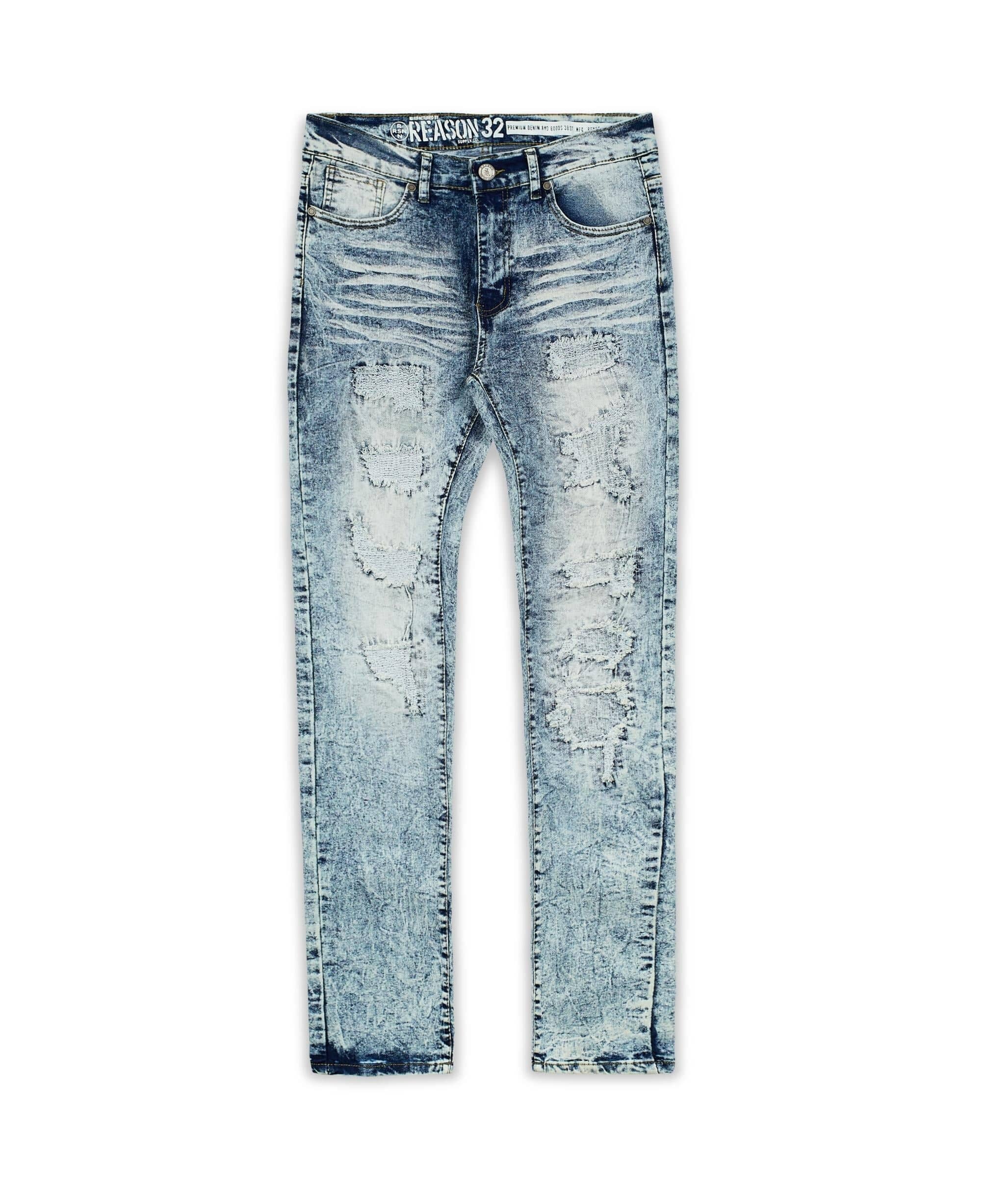 Thomas Rip And Repair Denim Jeans - Blue