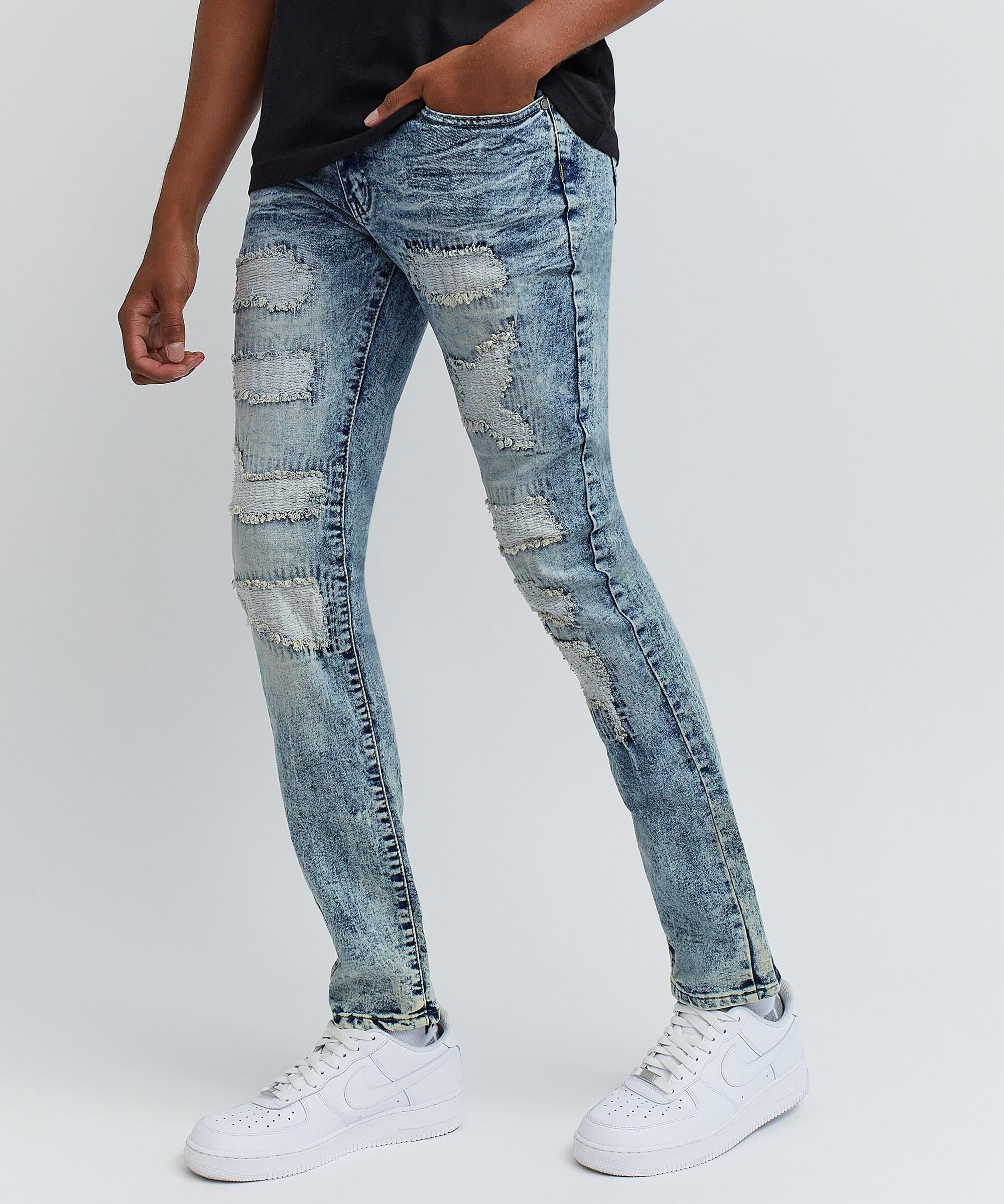 Thomas Rip And Repair Denim Jeans - Blue