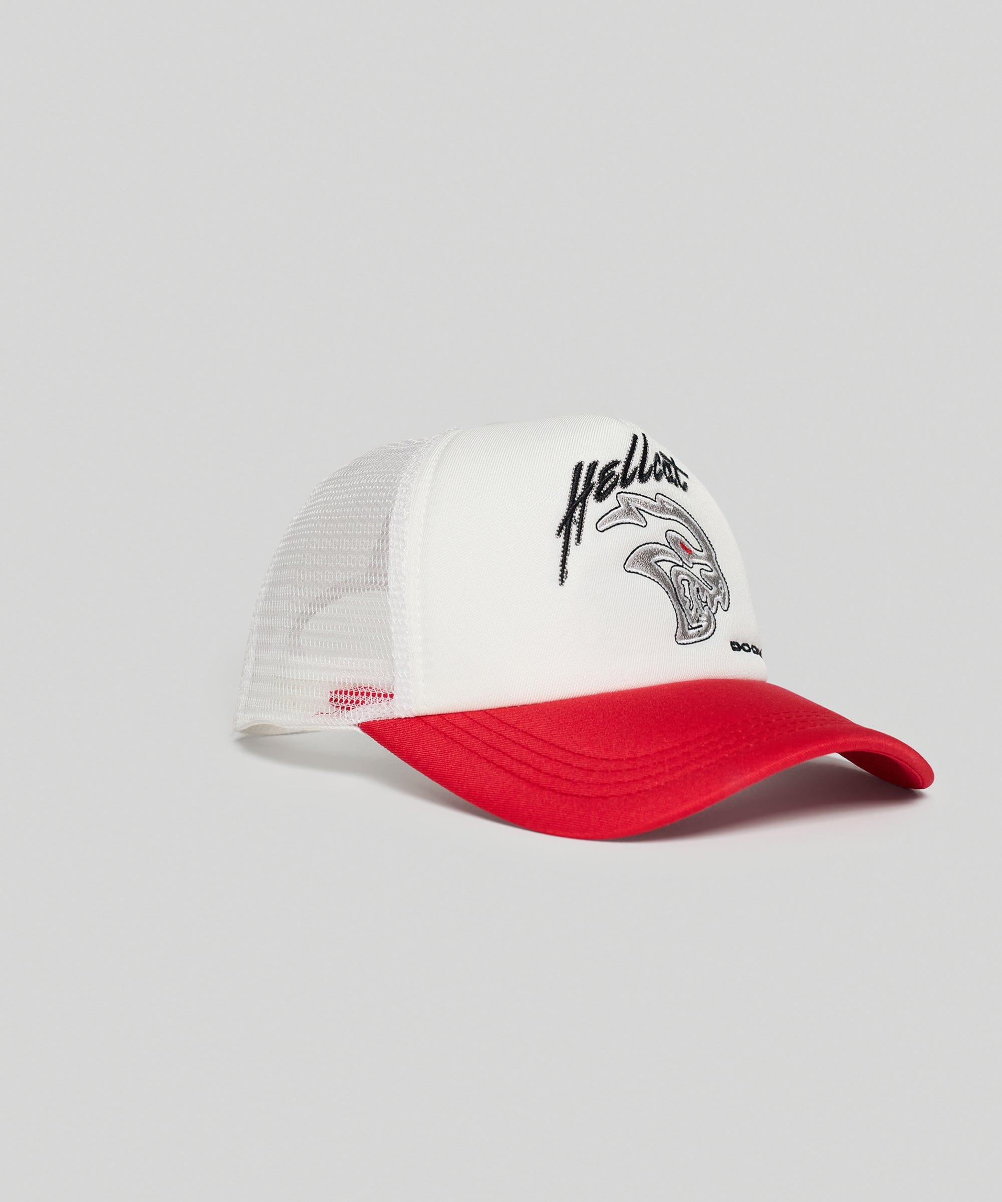 Dodge Demon Embroidery Trucker Hat - White