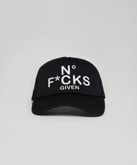 Given Print Trucker Hat - Black