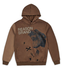 Doberman 3D Embroidery Hoodie - Brown