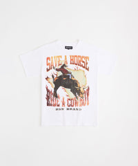 Save A Horse Vintage Short Sleeve Tee - White