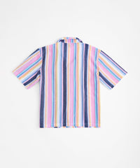 Textured Short Sleeve Button Down Shirt