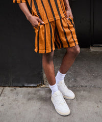 Textured Knit Short - Brown