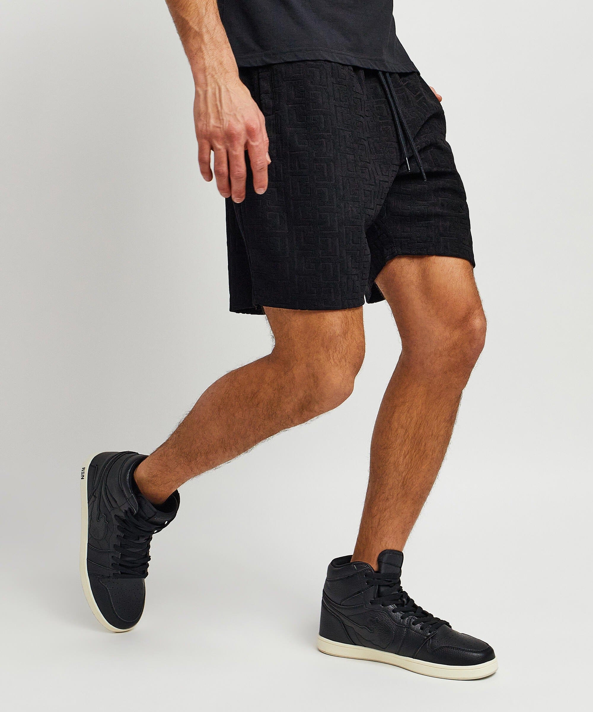 Greco Embossed Towel Set - Black