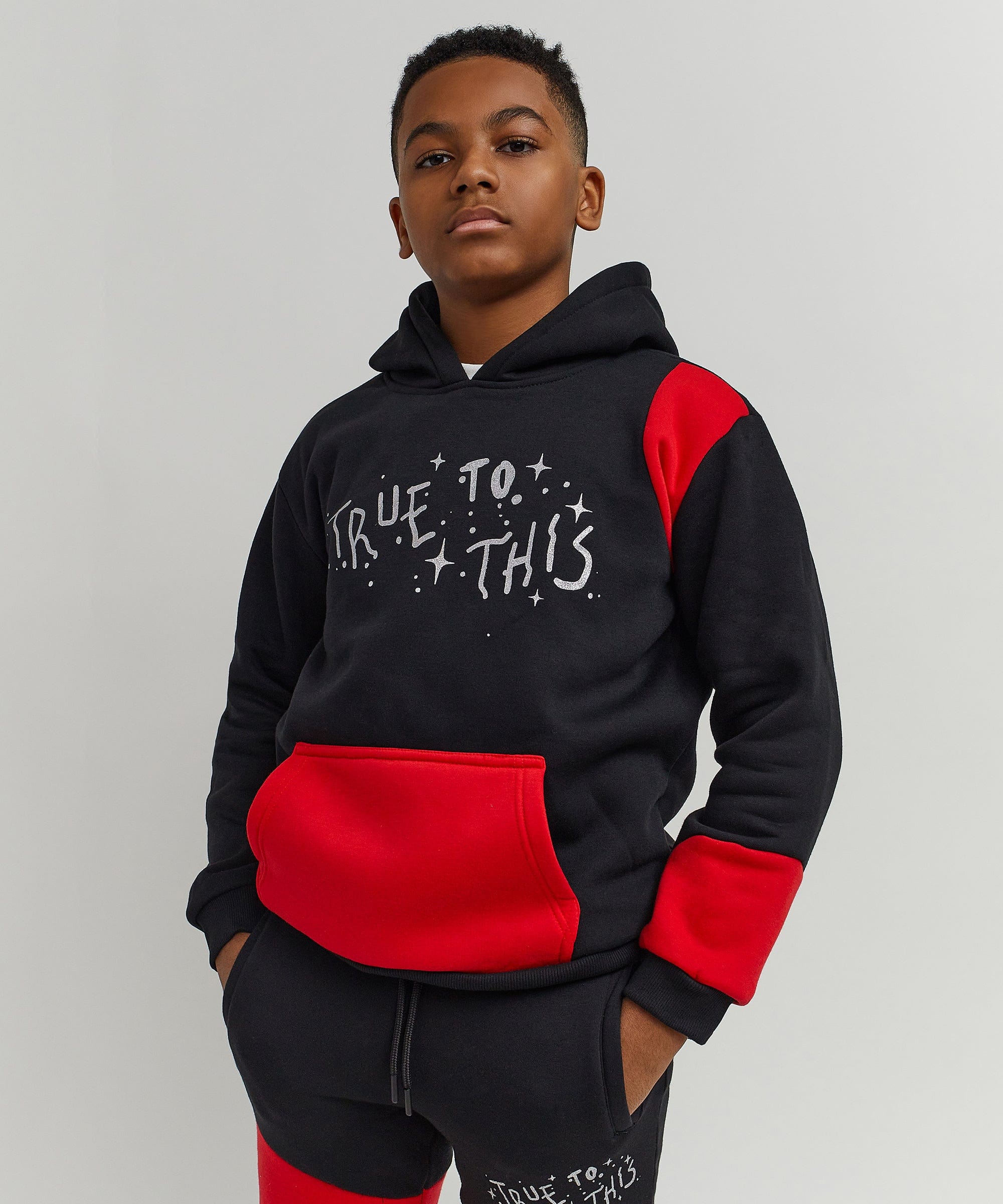Kids True To This Back Print Hoodie