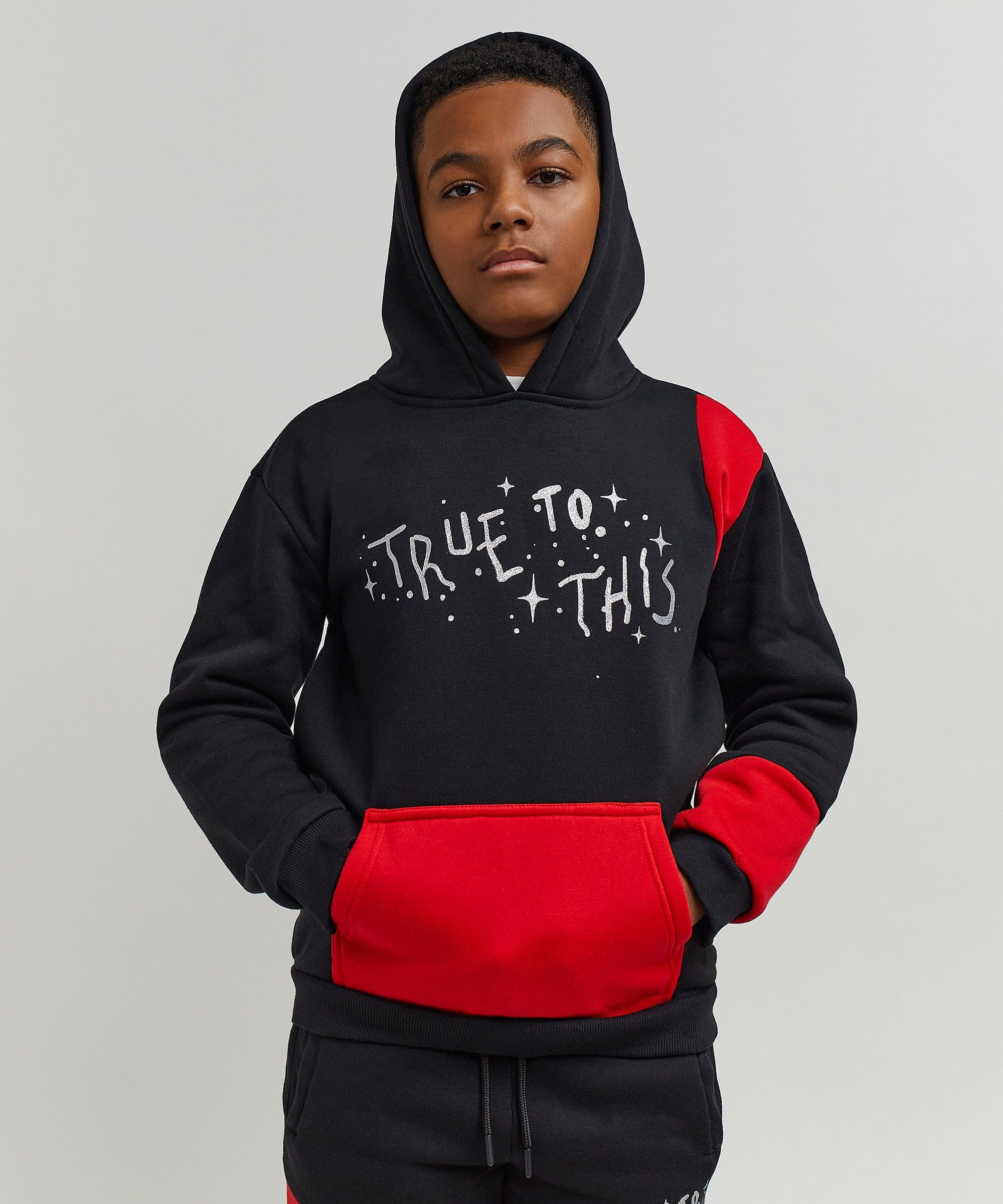 Kids True To This Back Print Hoodie