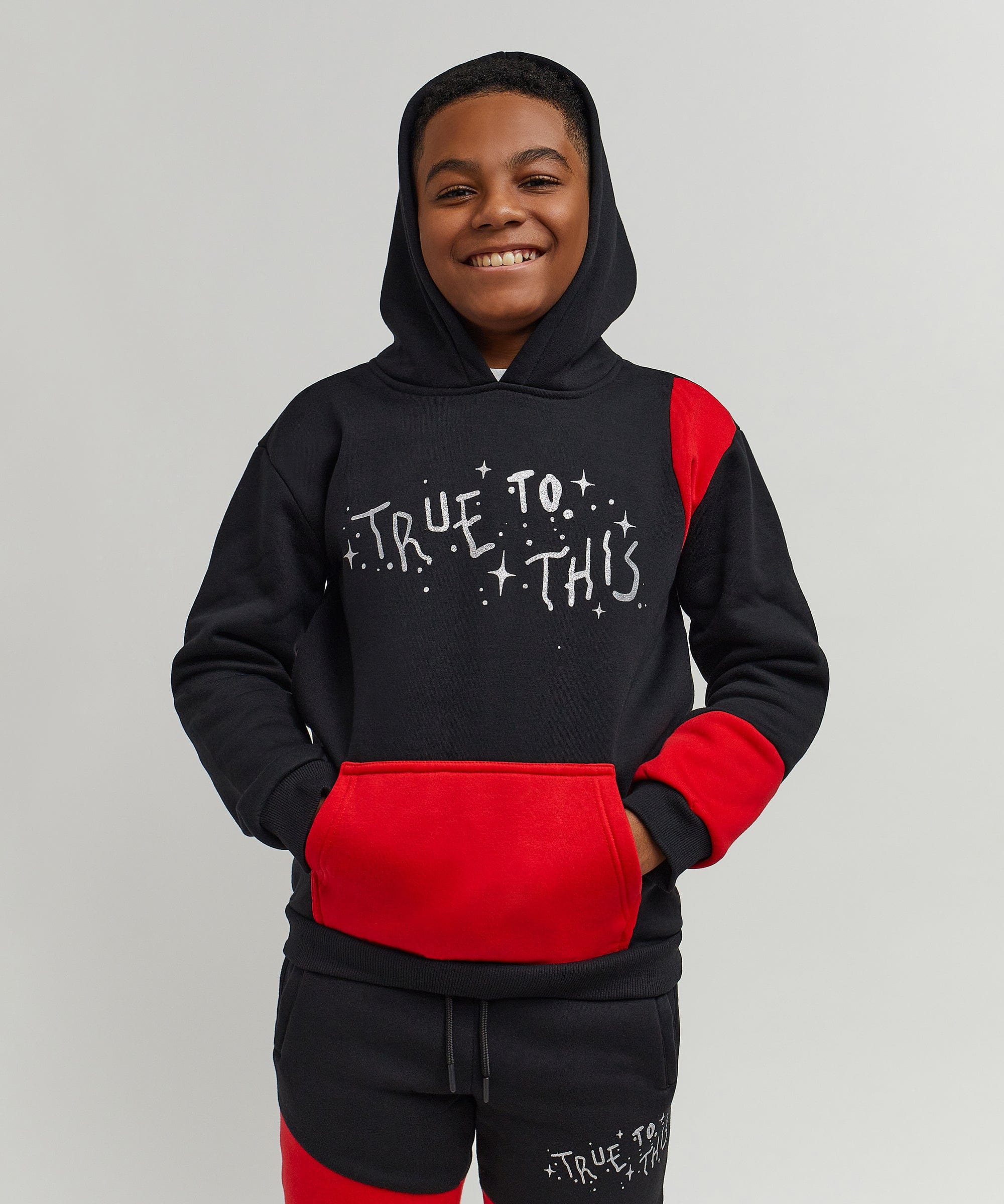 Kids True To This Back Print Hoodie