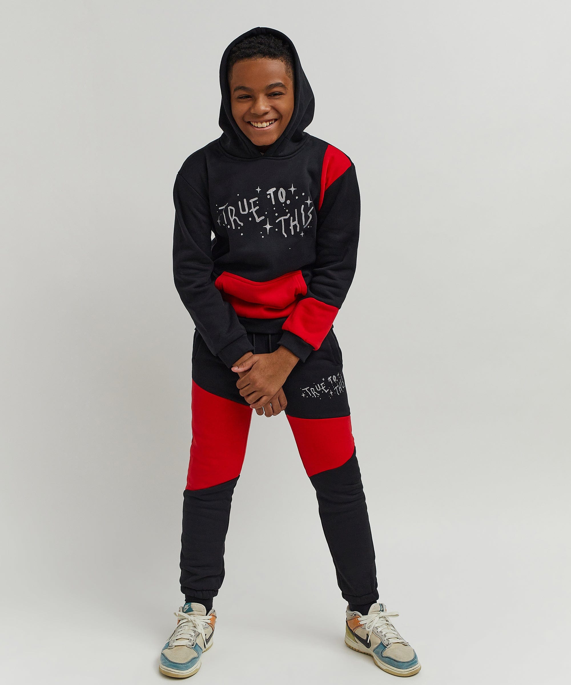 Kids True To This Back Print Hoodie