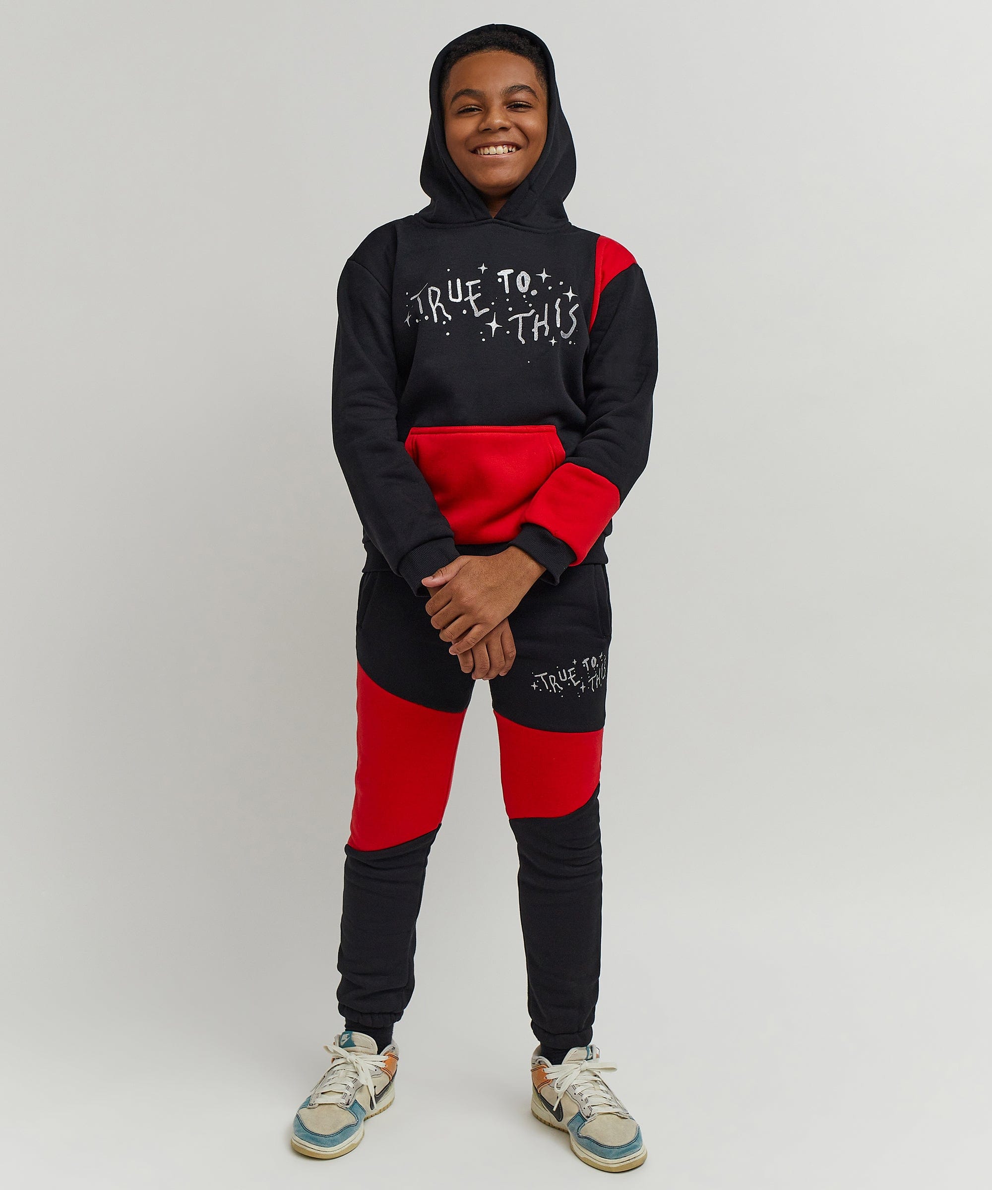 Kids True To This Back Print Hoodie