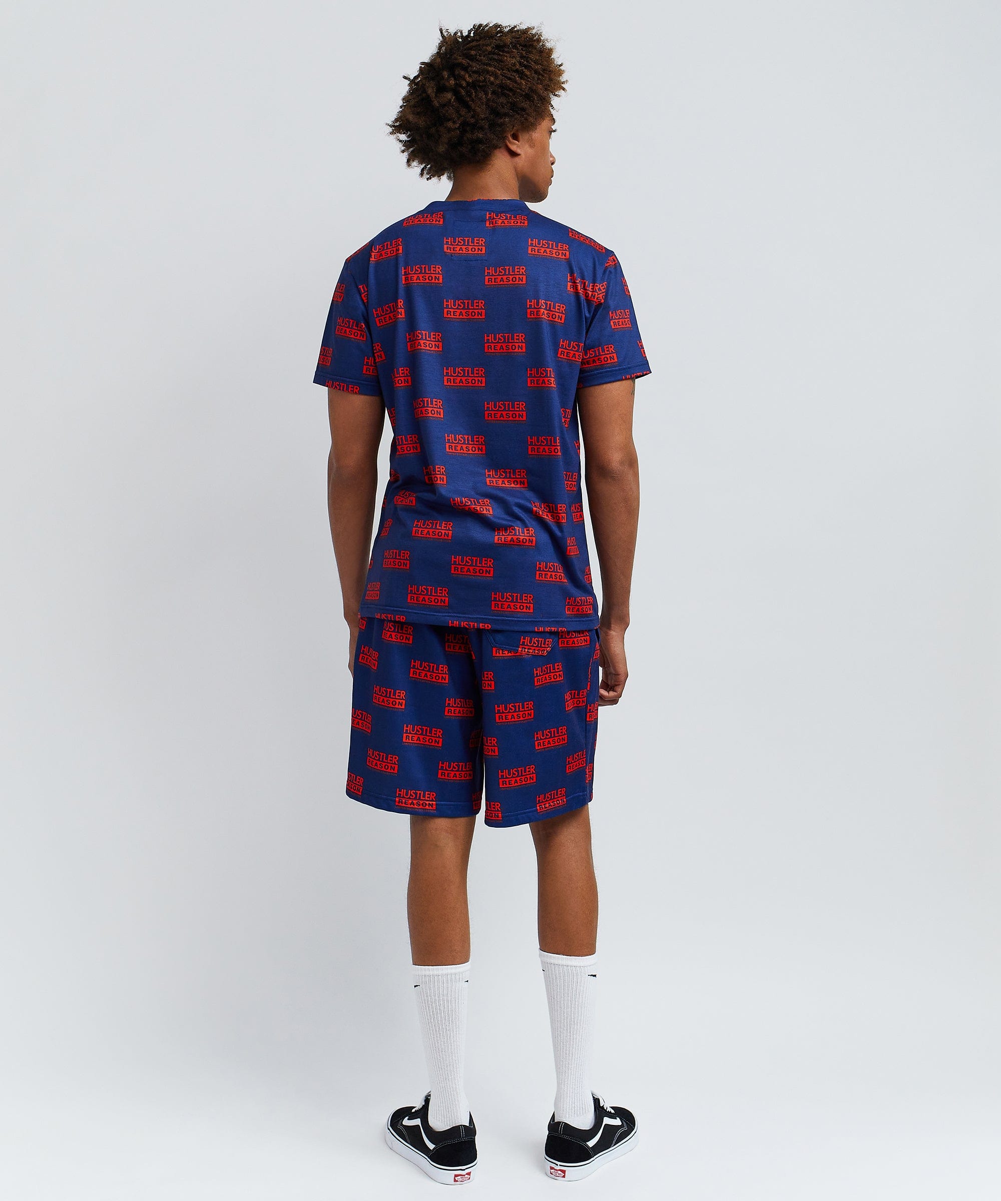 Hustler Logo Tee And Shorts Set